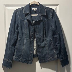 Coldwater Creek Dark Blue Jean Jacket